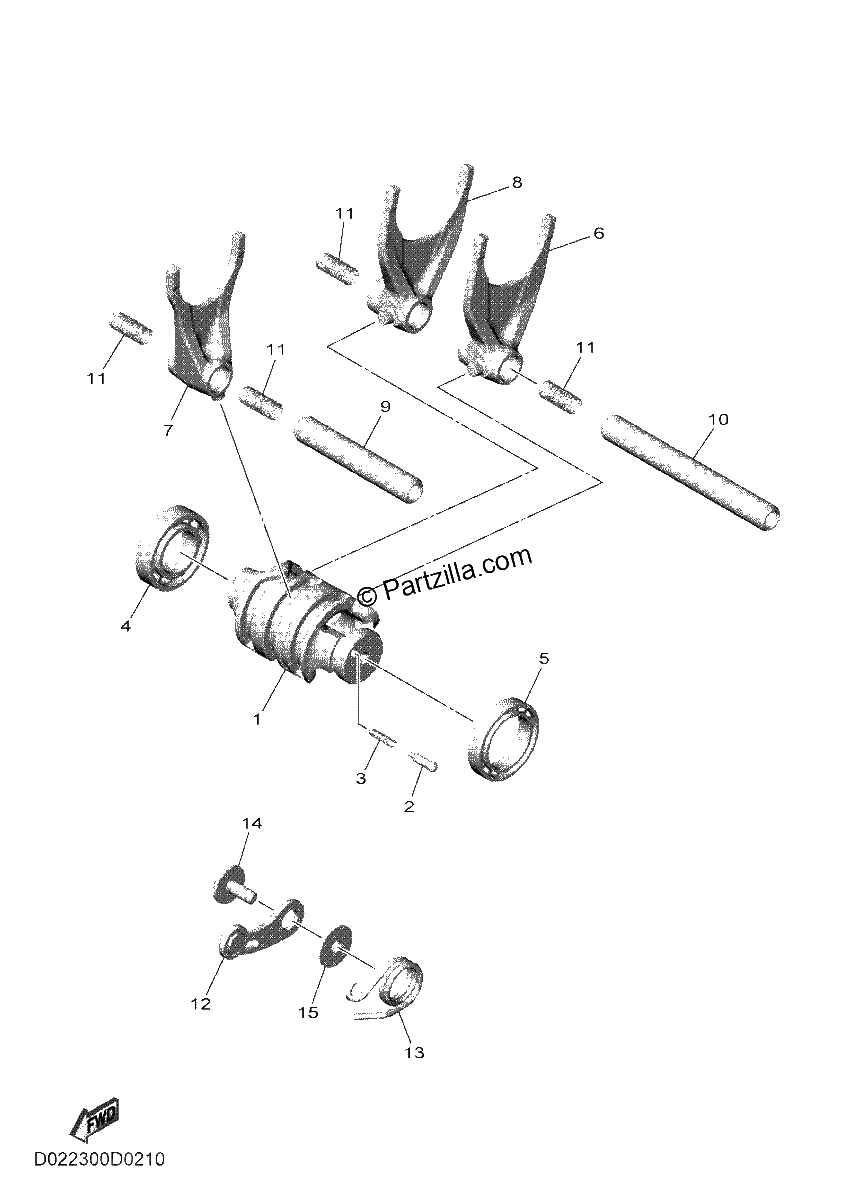Diagrama de SHIFT CAM FORK
