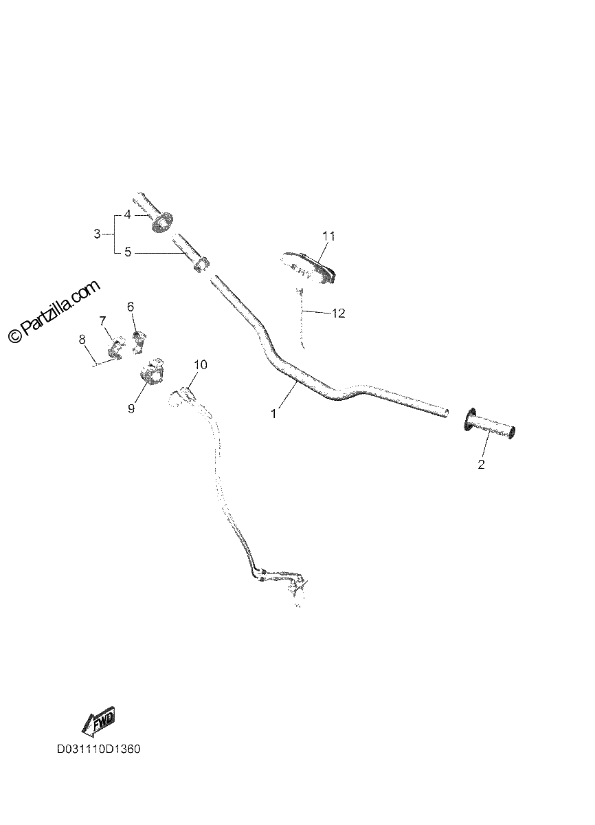 Diagrama de STEERING HANDLE CABLE