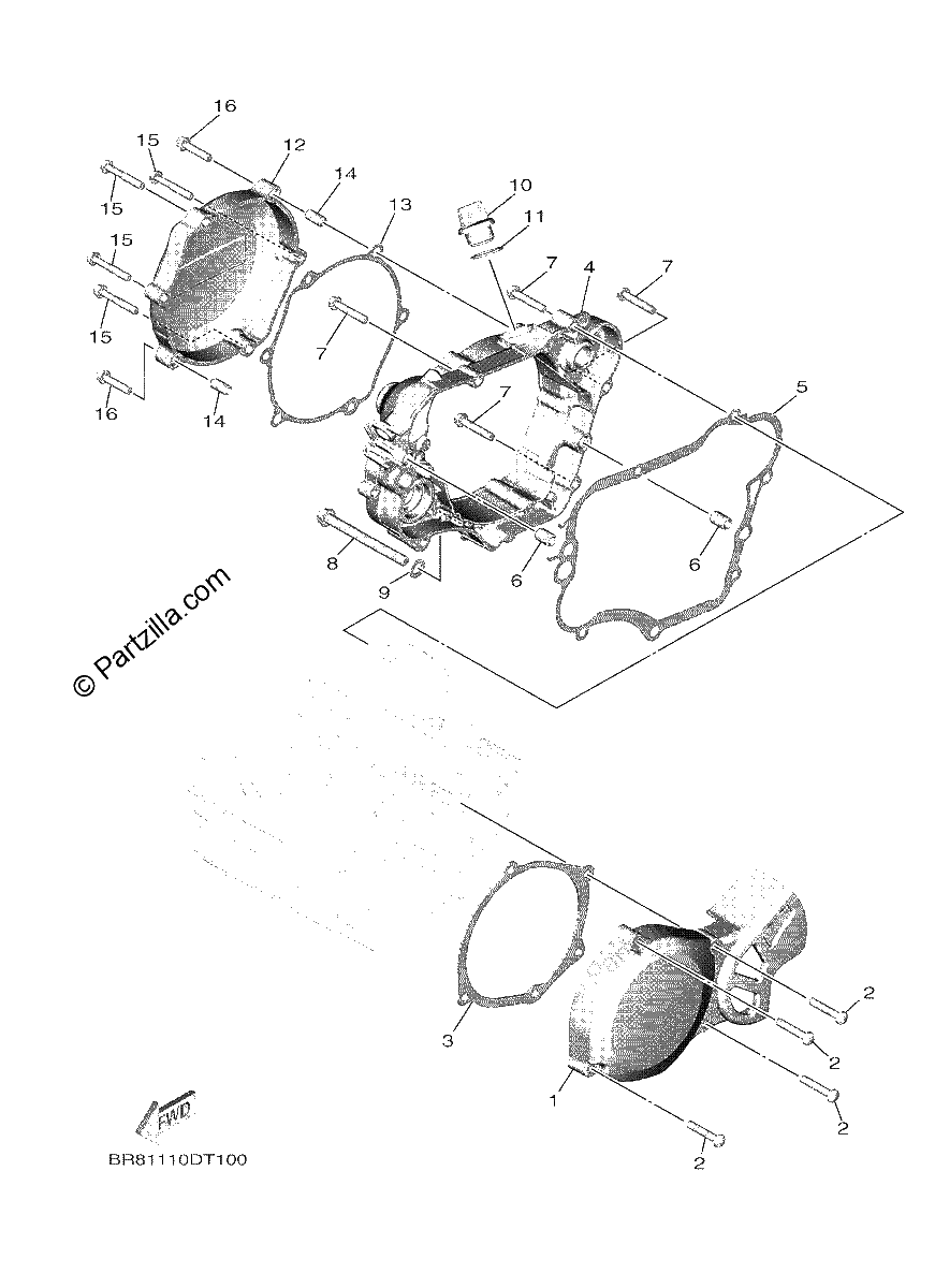 Diagrama de CRANKCASE COVER