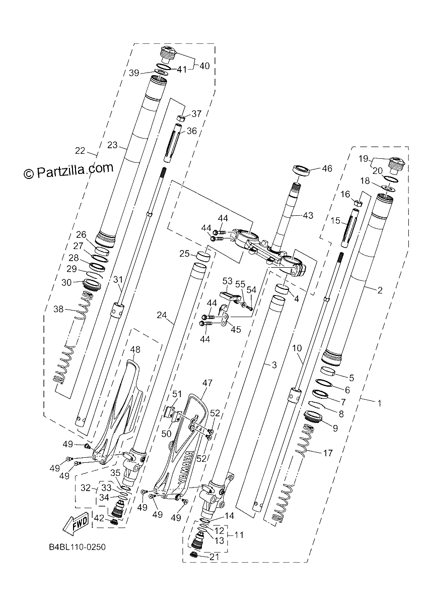 Diagrama de FRONT FORK