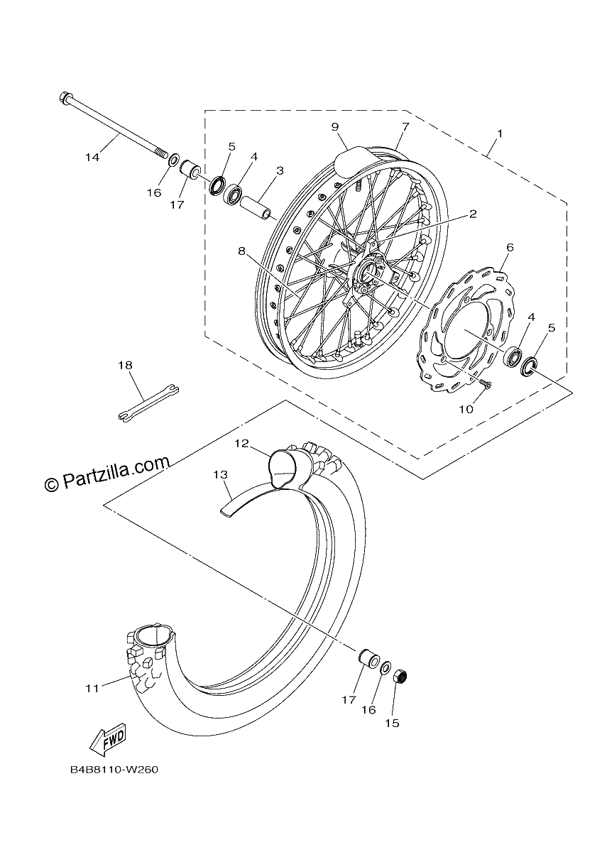 Diagrama de FRONT WHEEL